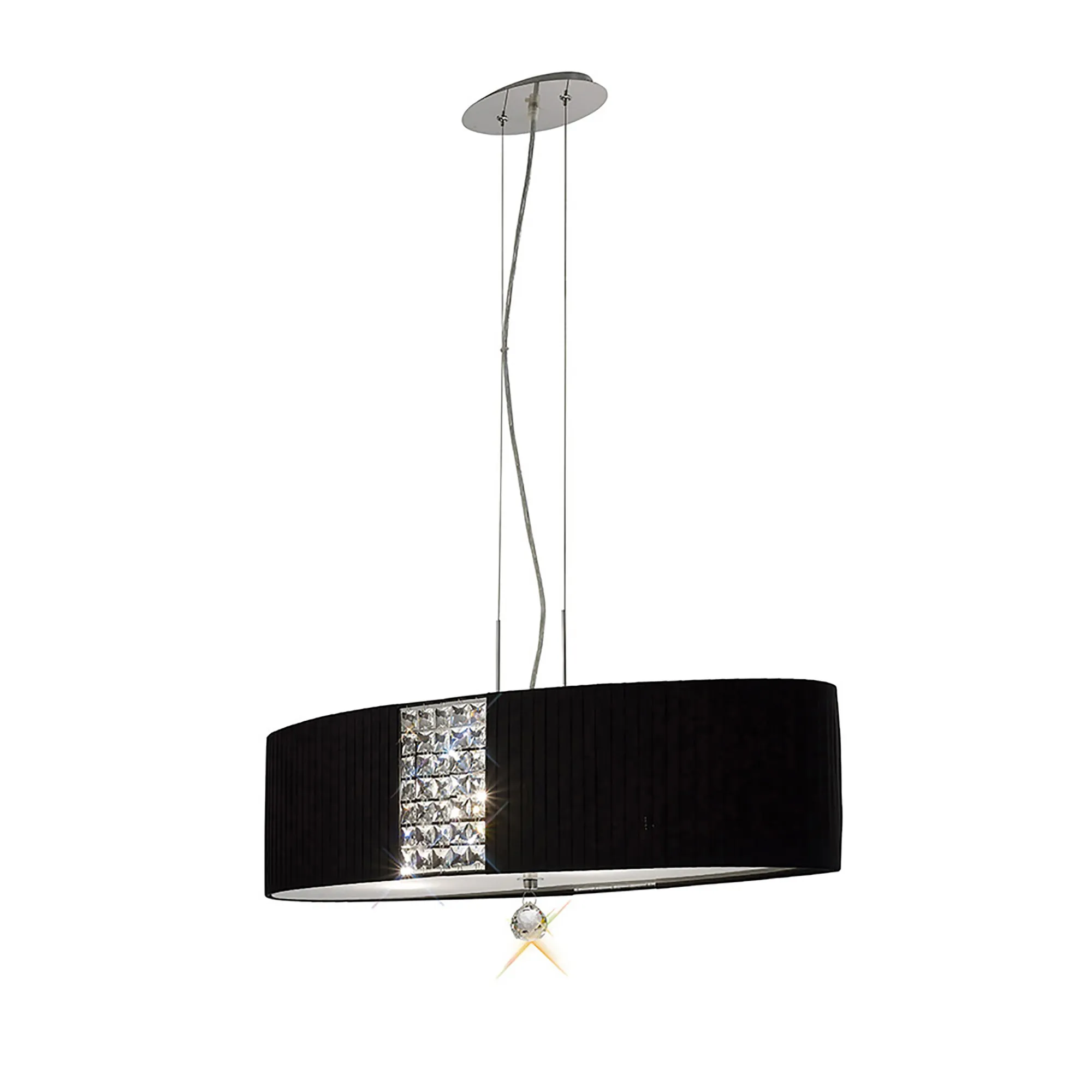 Evelyn Crystal Ceiling Lights Diyas Linear Crystal Fittings